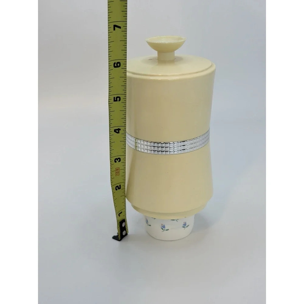 VTG Dixie Cup‎ Holder Dispenser W/O Bracket Beige/Almond Plastic 1970s